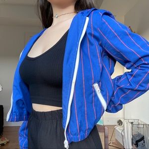 Royal Blue Pinstriped Jacket